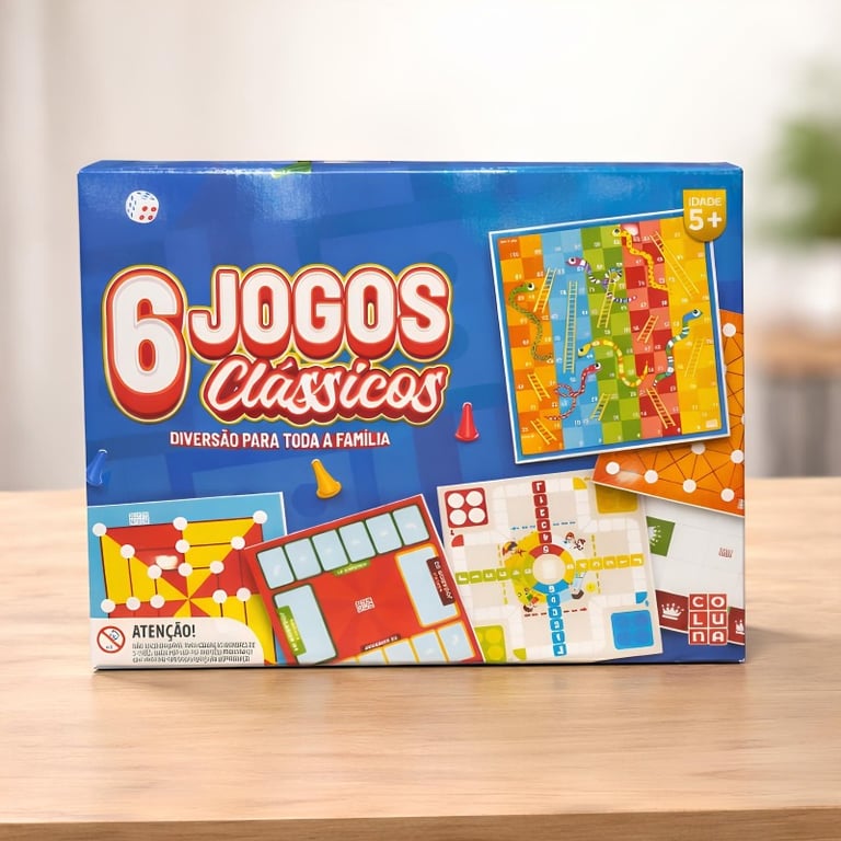 Jogo De Tabuleiro 6 Jogos Clássicos Coluna