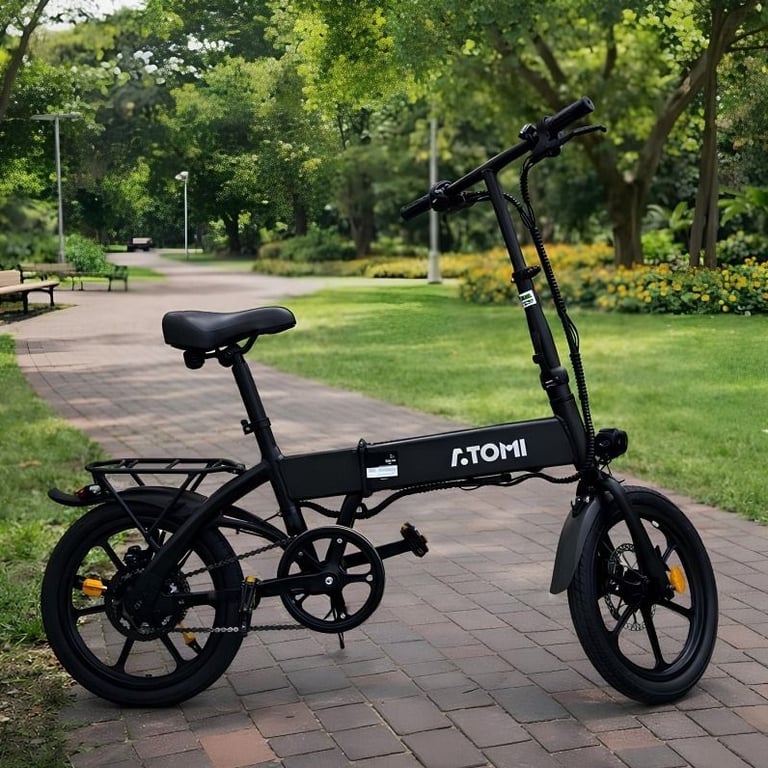 ZX161 Bike Elétrica Atomi 350 á 650 Watts 32KM Por Hora Autonomia De 40Km Por Carga IP54 36V 7AH 16 Polegadas Pneu