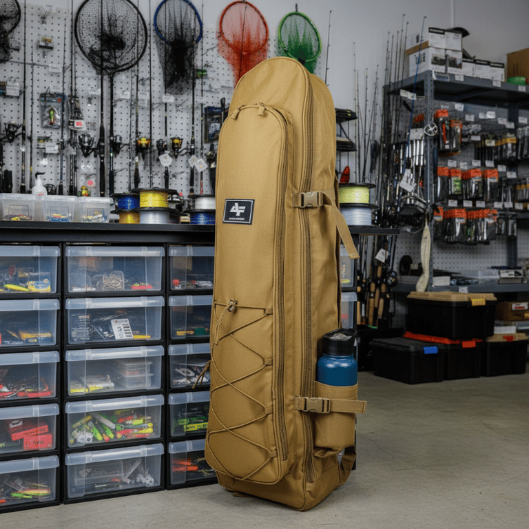 Mochila Tática Para Varas Com Suporte Para Garrafa