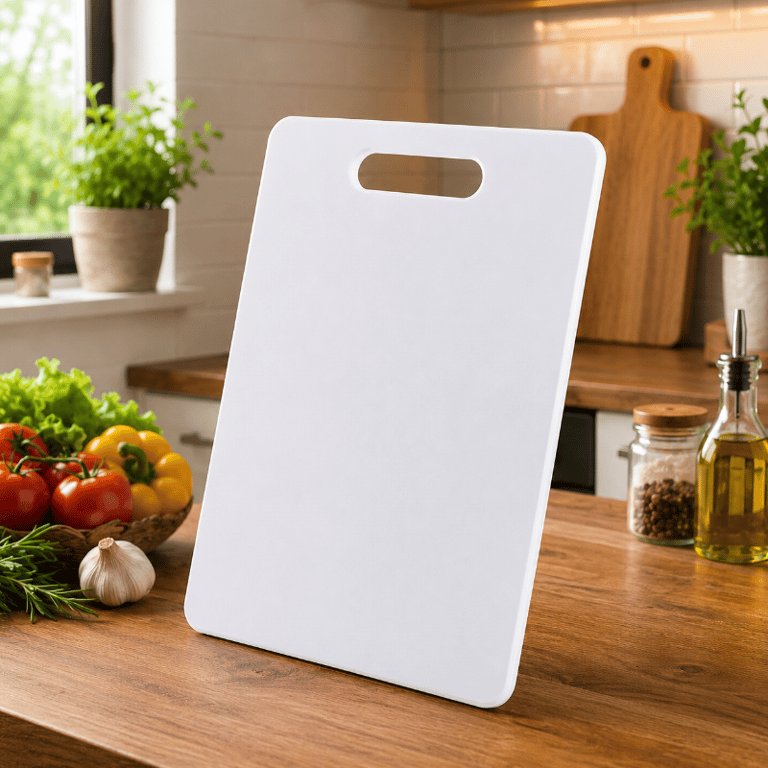 Tábua de Cortar Tábua de Cozinha Retangular com Alça para Cortar Carnes Frutas Legumes Verduras e Alimentos em Geral