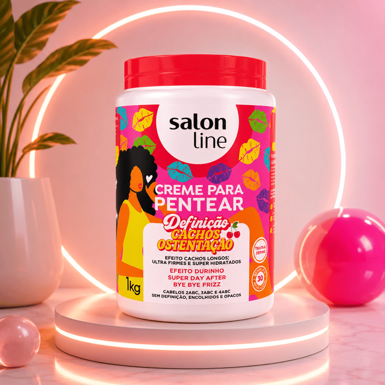 Creme Para Pentear Definição Cachos Ostentação Salon Line 1kg