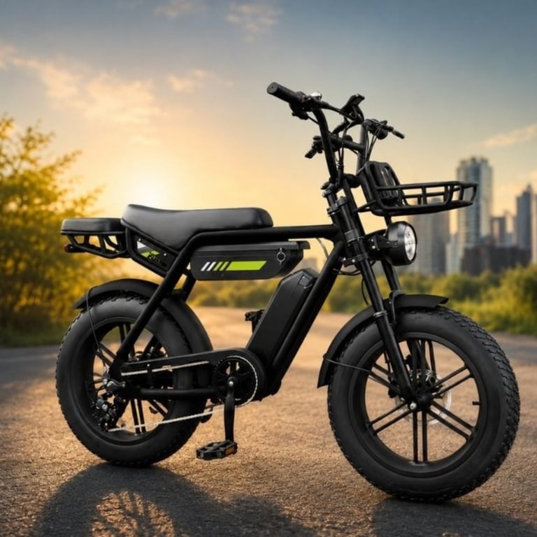 HY9PRO Bicicleta Elétrica 1000 Watts Bateria Litio Autonomia De 70km á 80km Por Carga Peso Suportado 160kg