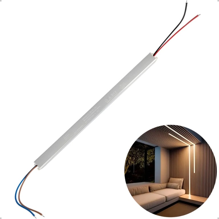 Fonte Slim para Perfil LED 12V 7A