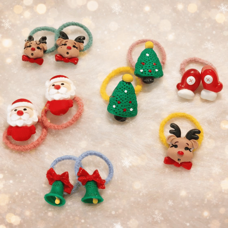 Kit Elásticos  Natalino Com Apliques Decorativos Sortidos 