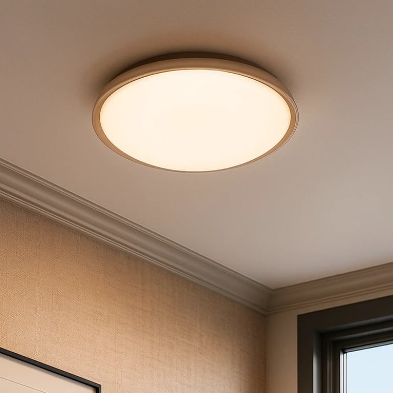 Plafon LED Circular Âmbar Acrílico 