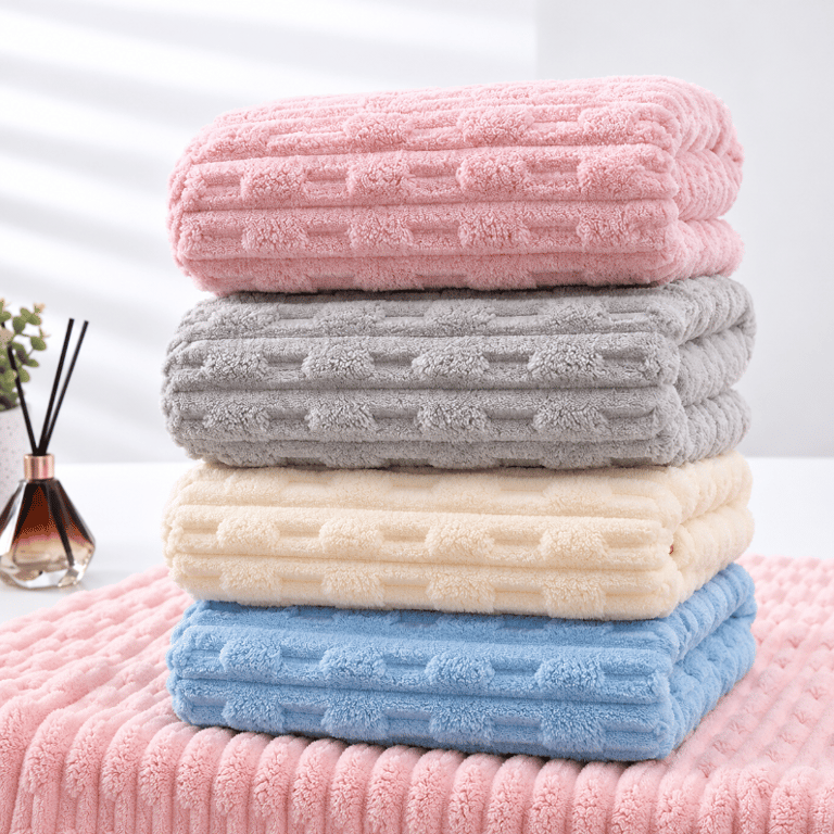 Toalha de Banho Unissex 70x140 cm em Poliéster Macia Absorvente com Secagem Rápida