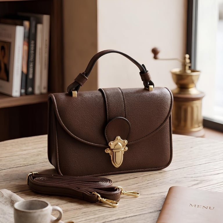 Bolsa Com Design Minimalista Em Textura Granulada