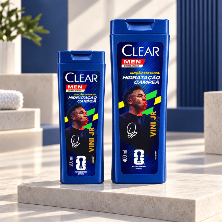 Shampoo Anticaspa Hidratação Campeã Edição Especial Vini Jr Clear Men