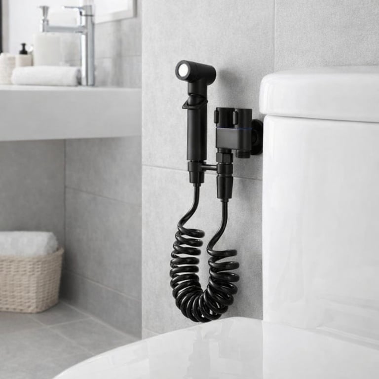Ducha Higiênica Para Banheiro Preta