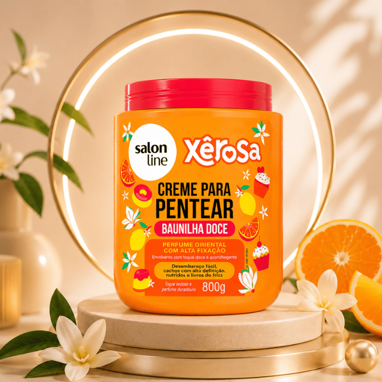 Creme Para Pentear Xêrosa Baunilha Doce Salon Line 800g