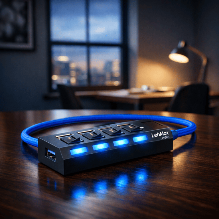 Hub USB 3.0 Transparente 4 Portas de Alta Velocidade