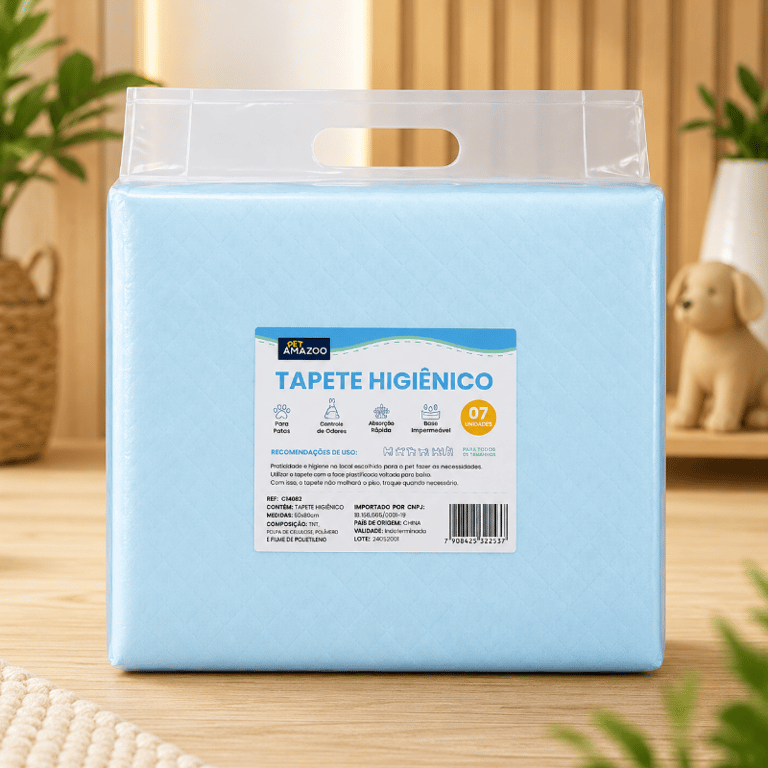 Tapete Higiênico Descartável Para Cães Alta Absorção Com 7 Unidades