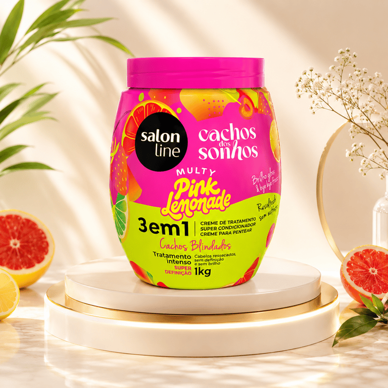 Creme De Tratamento 3 em 1 Pink Lemonade Salon Line 1kg