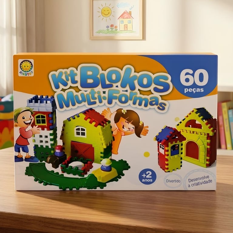 Kit Blokus Multi Formas 60 Peças Kitstar