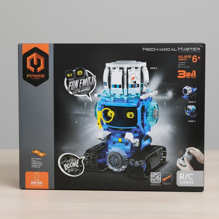 Blocos De Montar Com Controle Remoto Fun Emoji 3 Em 1 Com 492 Peças 