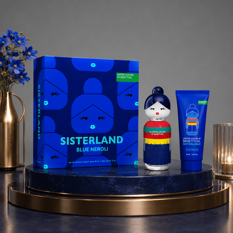 Kit Benetton Sisterland Blue Neroli Feminino Eau De Toilette 80ml + Loção Corporal 75ml