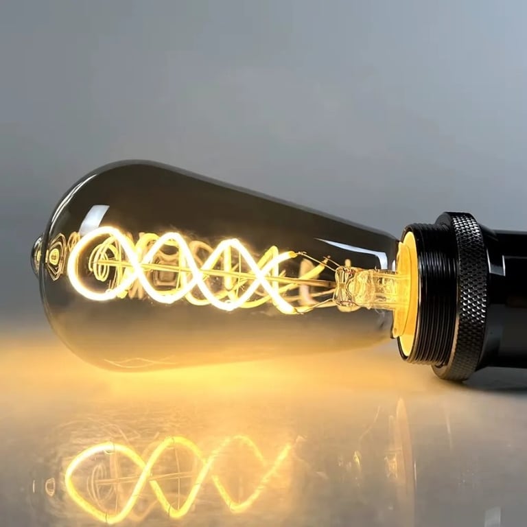 Lâmpada LED Fumê Filamento Espiral 