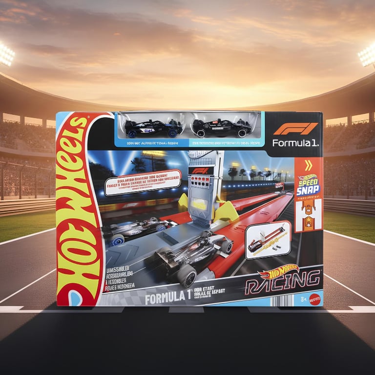 Pista Hot Wheels Fórmula 1 Grid Start  Com 2 Carros Oficiais 