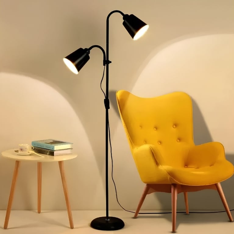 Luminária de Chão Moderna com Haste para Ambientes Internos