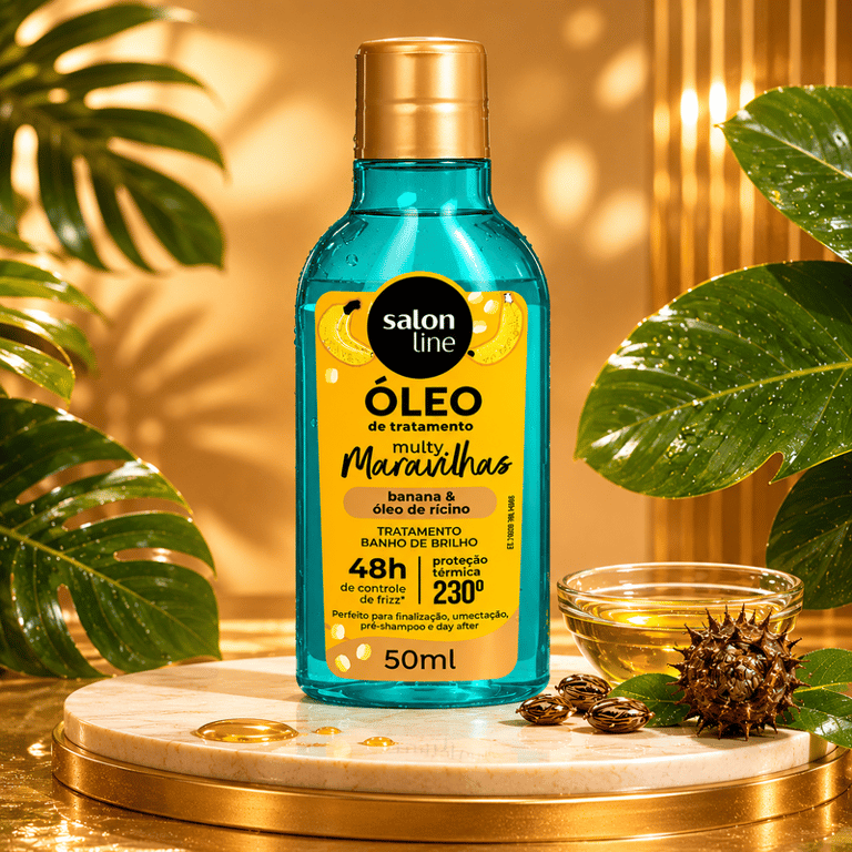 Óleo de Tratamento Multy Maravilhas Banana & Óleo de Rícino Salon Line 50ml