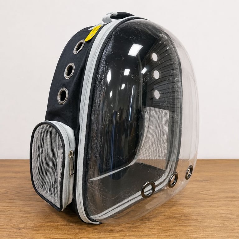 Mochila Transporte Pet Cápsula Espacial Transparente Para Cães E Gatos