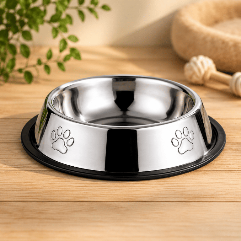 Tigela Comedouro Inox Antiderrapante Para Cães E Gatos 30cm