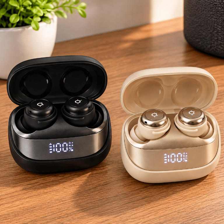Fone De Ouvido Bluetooth Sem Fio Com Controle Touch Graves Potentes E Estojo De Carregamento