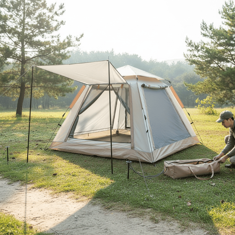 Barraca De Acampamento Sistema Pop-Up Com Toldo E Bolsa 