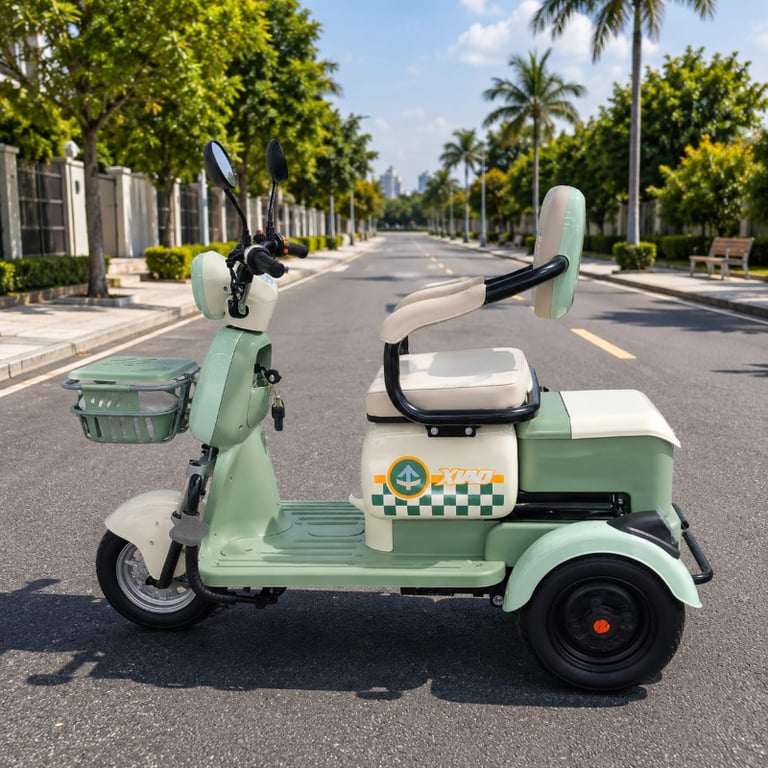 DouDou Plus Triciclo Elétrico 800W Bateria De Chumbo Autonomia 50Km Peso Máximo 150Kg