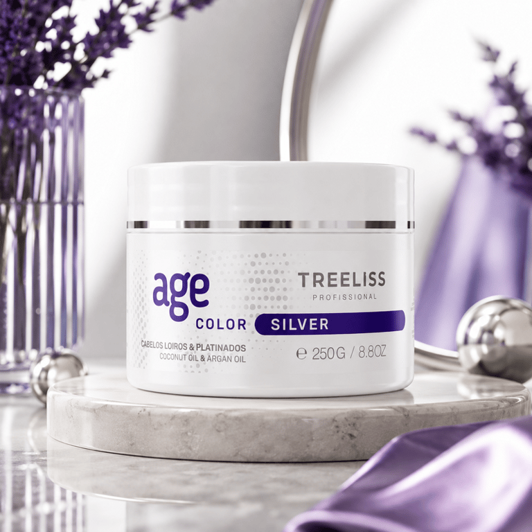 Máscara Matizadora Cabelos Loiros & Platinados Age Color Silver Treeliss 250g