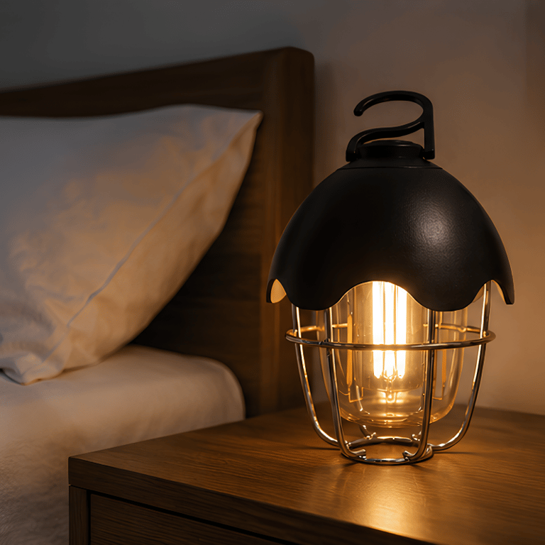 Luminária LED Portátil Recarregável Com Gancho Para Camping E Emergência