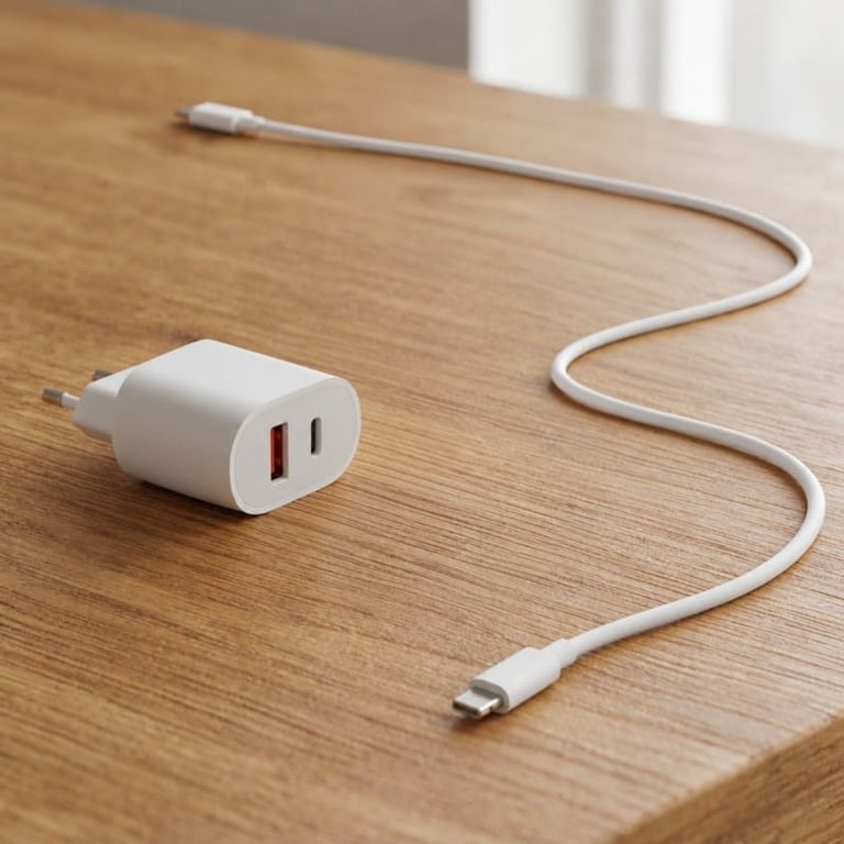 Carregador Turbo 50W USB-C Com Cabo Lightning de 1 Metro