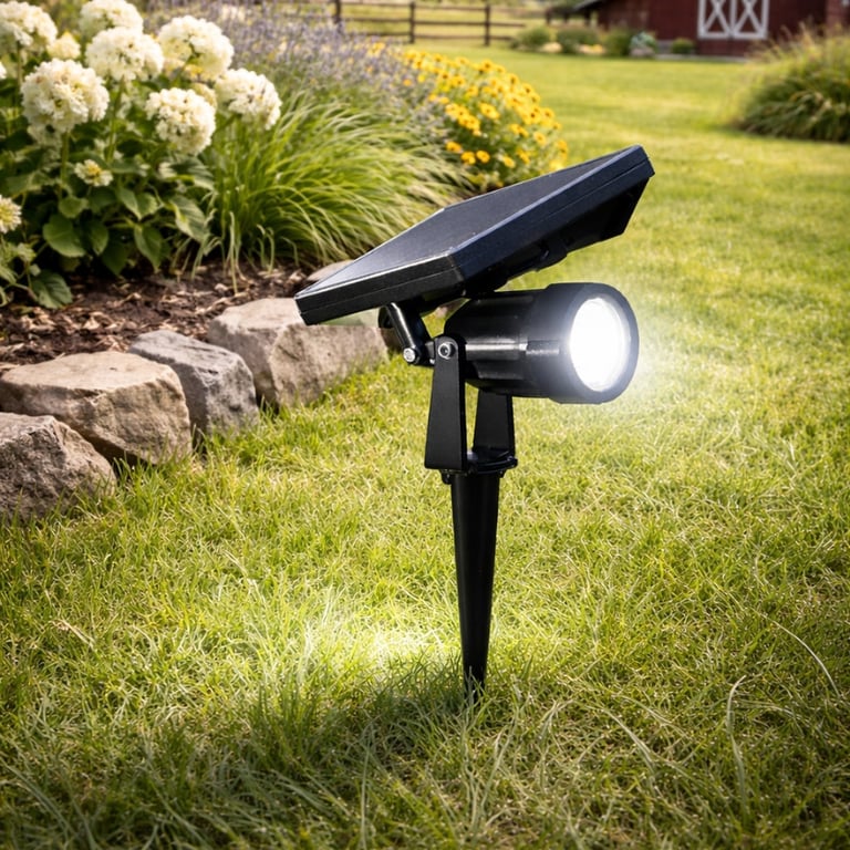 Espeto de Jardim Solar Luz Branco Frio