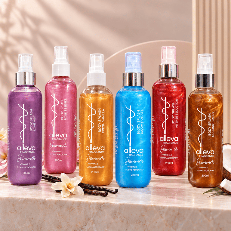 Body Splash Shimmer Alleva 200ml