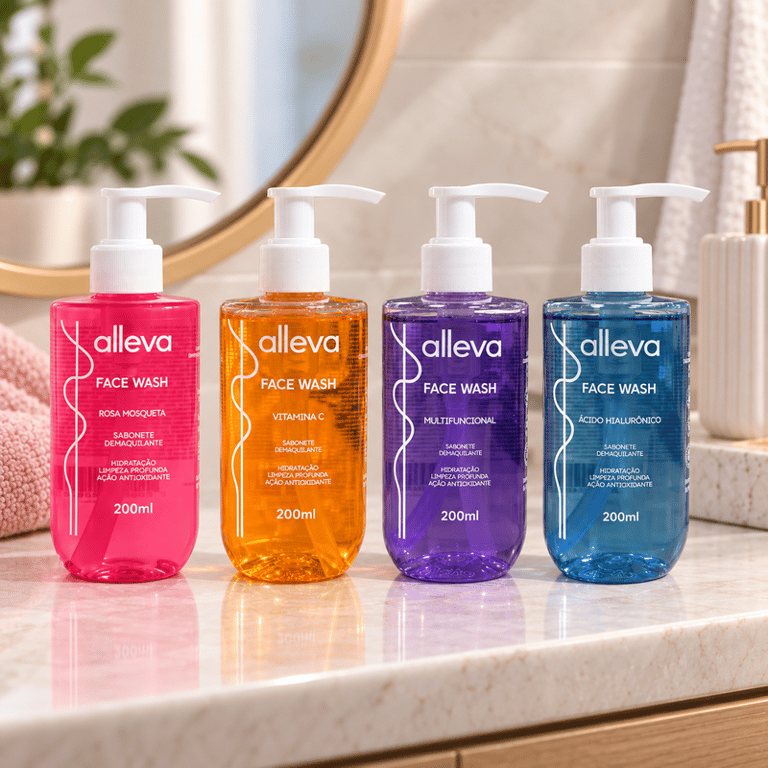 Sabonete Demaquilante Face Wash Alleva 200ml