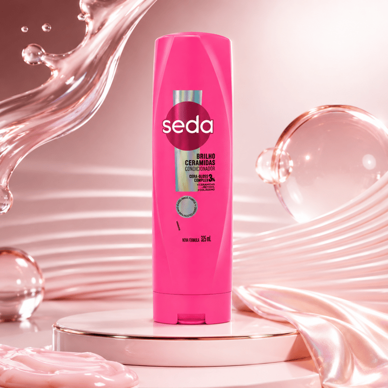 Condicionador Brilho Ceramidas 3% Cera-Gloss Complex Seda 325ml