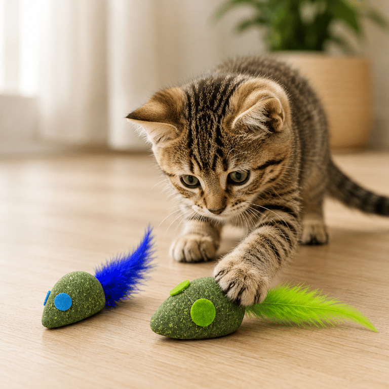 Brinquedo Ratinho Com Catnip E Pena Para Gatos