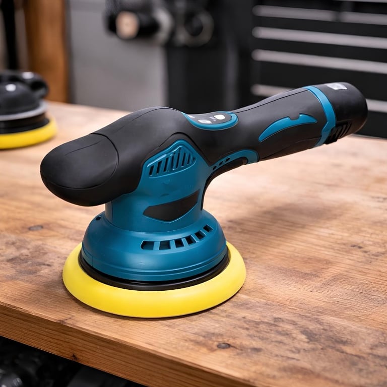 Politriz Lixadeira Orbital Sem Fio 12V Bateria de Lítio Recarregável para Polimento e Enceramento Automotivo