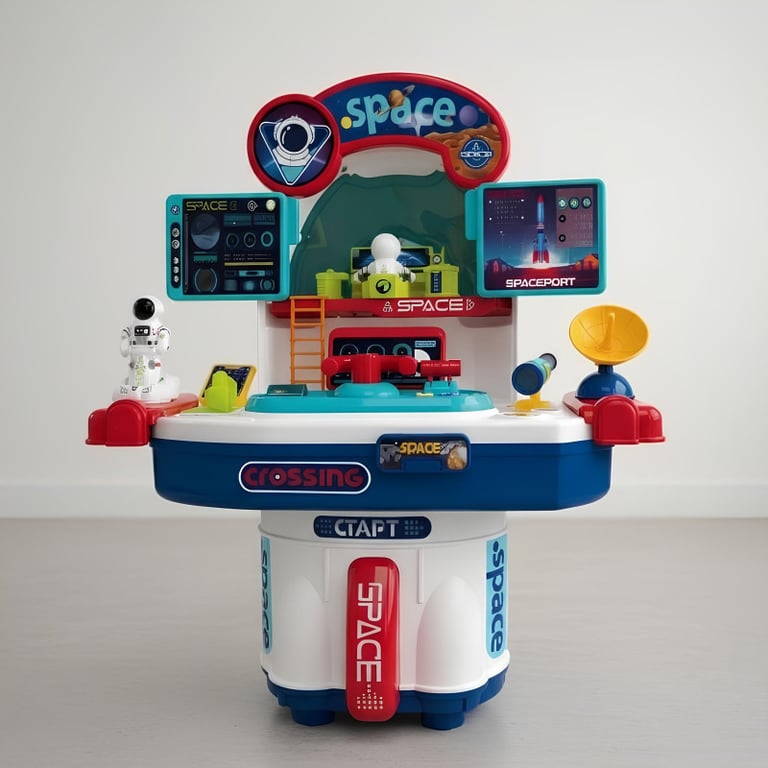 Brinquedo Cabine Espacial Space Craft 2 Em 1 Som Luz E Nave