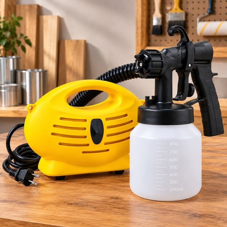 Pistola de Pintura Elétrica 110V com Reservatório para Pintura e Pulverização