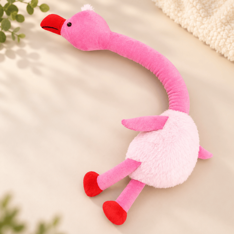 Brinquedo Flamingo De Pelúcia Rosa Para Pets