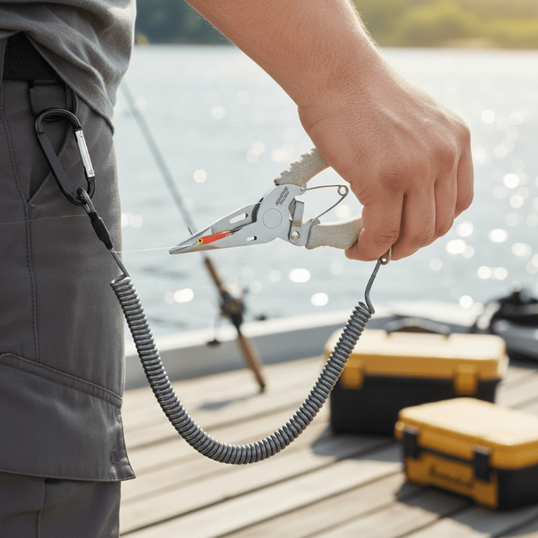 Alicate De Pesca Multifuncional Em Aço Inox Com Cordão