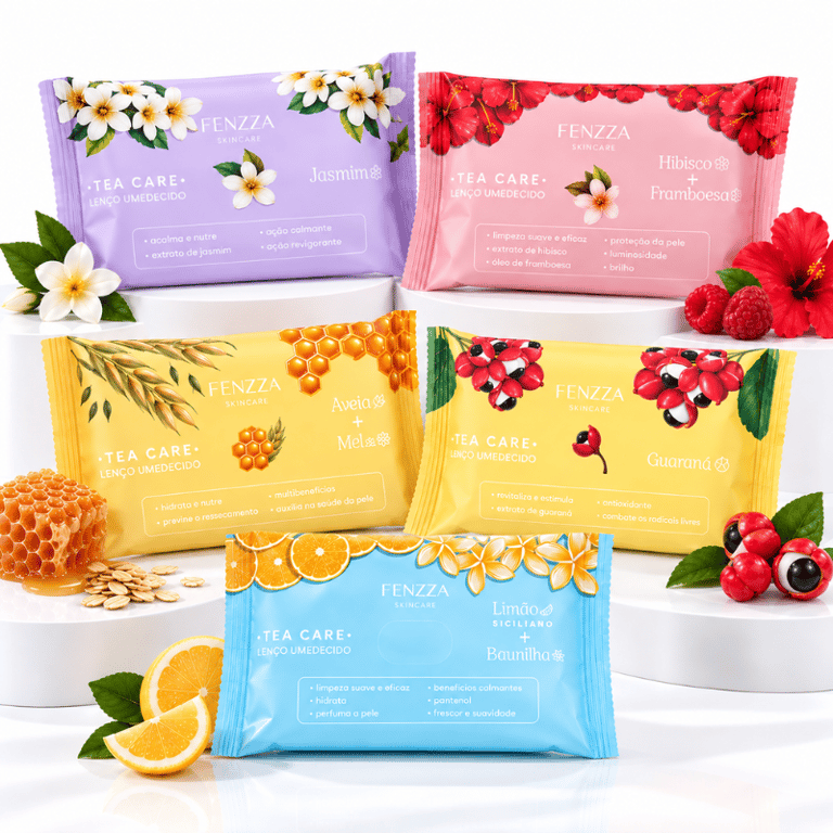 Lenço Umedecido Tea Care Fenzza Skincare 25 Unidades