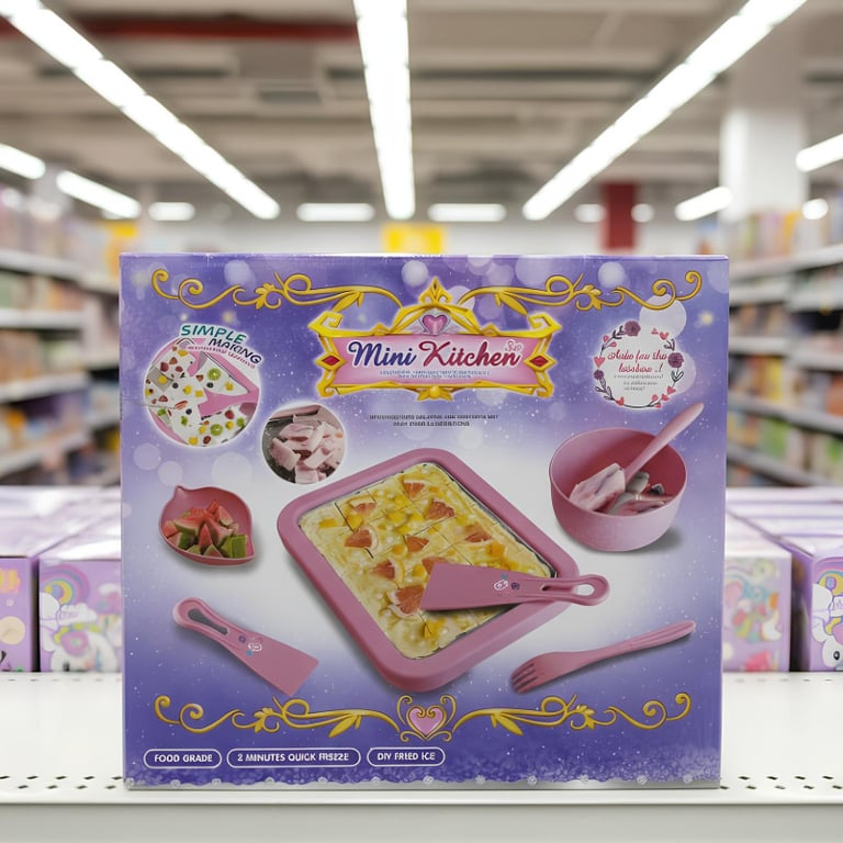 Kit Máquina De Fazer Sorvete Mini Kitchen 12 Acessórios