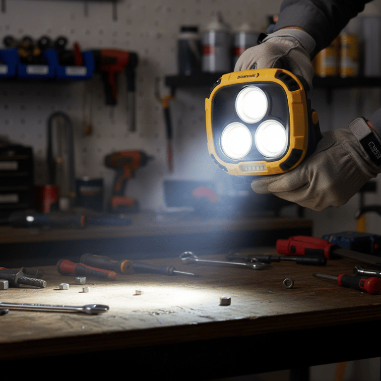 Lanterna Led Recarregável Com Base Magnética