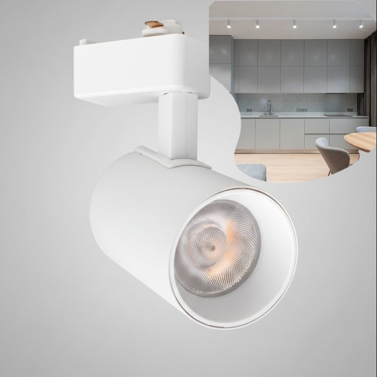 Spot Para Trilho Eletrificado Branco Led 10w  2 Peças Luz Branco Neutro