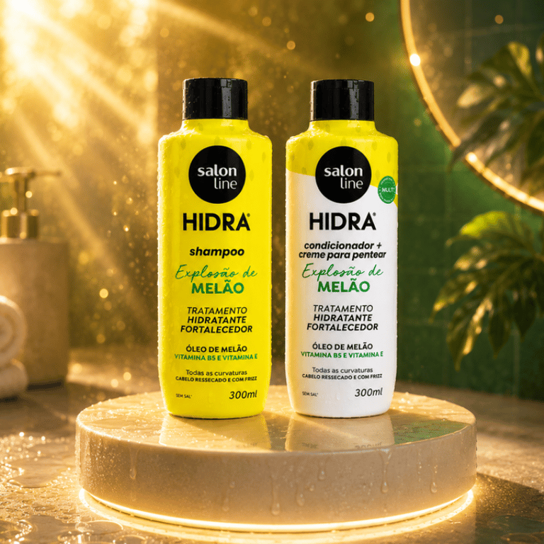 Kit Shampoo e Condicionador Multifuncional Hidra Explosão de Melão Salon Line 300ml