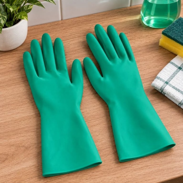 Luva Látex Impermeável Para Limpeza Multiuso Antiderrapante