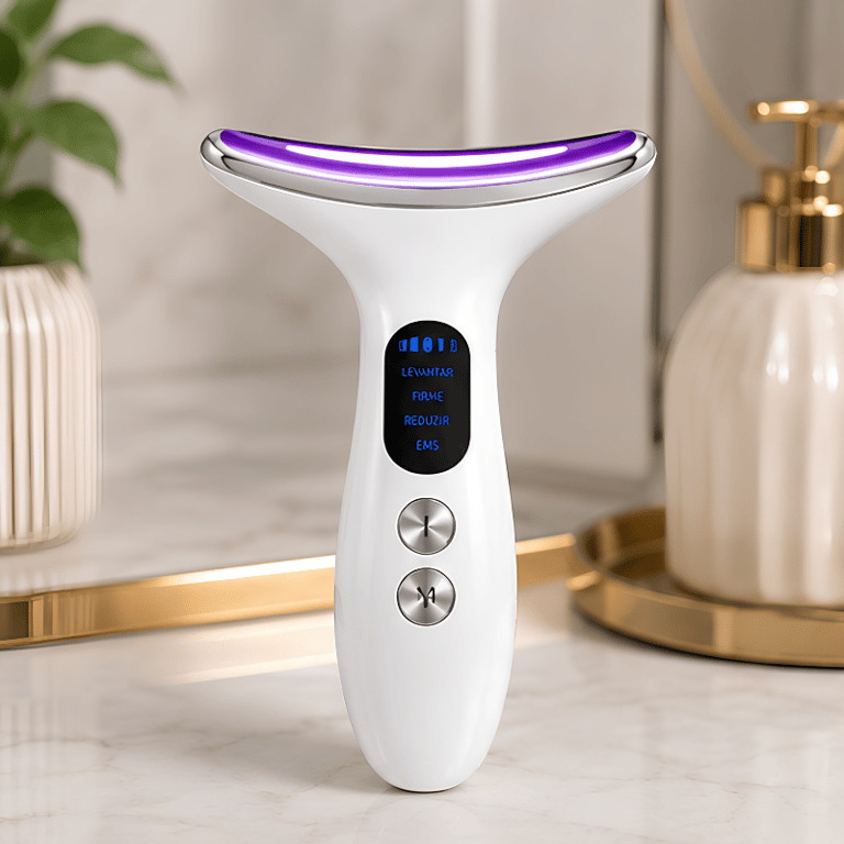 Massageador de Lifeting Facial com Tela Digital Cuidado Firmeza e  Massagem  Facial em Um Ùnico Aparelho
