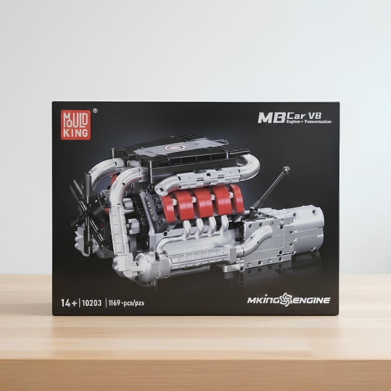Blocos De Montar Motor MB Car V8 1169 Peças 